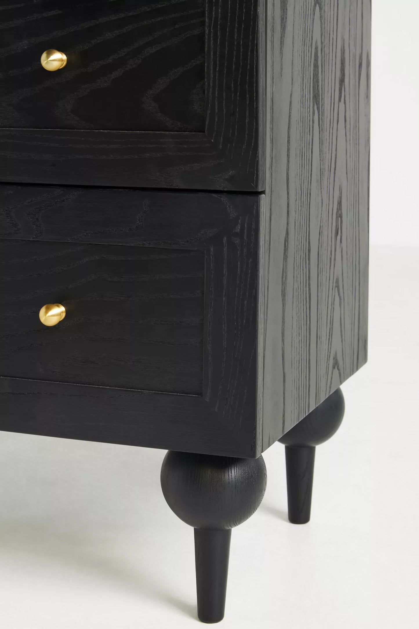 Black Color Chest of Six Drawers Tallboy Design Chest of Drawers
