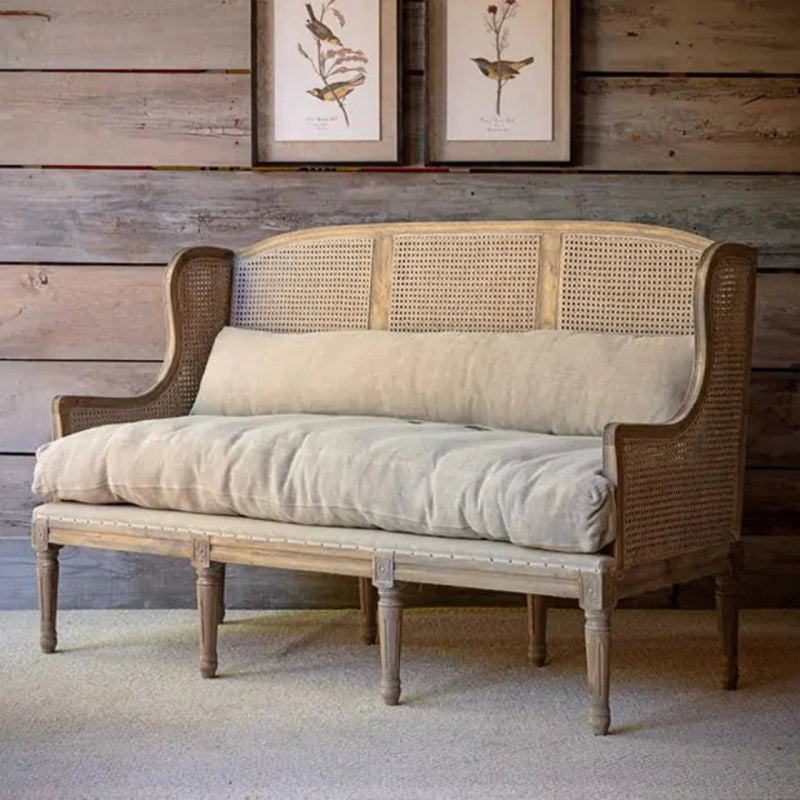 Designer Cane Wooden Daybed Sofa Settee Daybed - Bone Inlay Furnitures