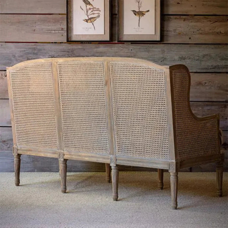Designer Cane Wooden Daybed Sofa Settee Daybed - Bone Inlay Furnitures