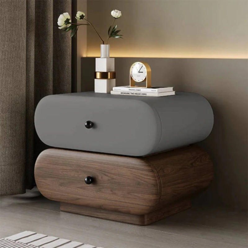 Designer Handmade Bedside Table with Two Drawers bedside table - Bone Inlay Furnitures