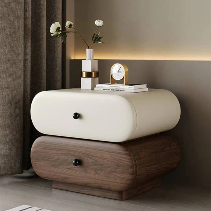 Designer Handmade Bedside Table with Two Drawers bedside table - Bone Inlay Furnitures