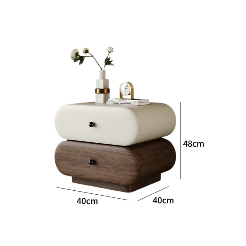 Designer Handmade Bedside Table with Two Drawers bedside table - Bone Inlay Furnitures