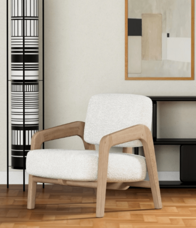 Designer Handmade Calder Lounge Chair Natural Wooden Chair - Bone Inlay Furnitures