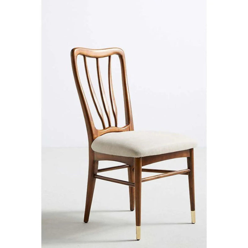 Designer Handmade Natural Wooden Dining Chair Chair - Bone Inlay Furnitures