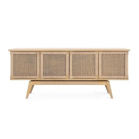 Designer Handmade With Natural Color Solid Wooden Sideboard Cabinet Buffet & Sideboard - Bone Inlay Furnitures