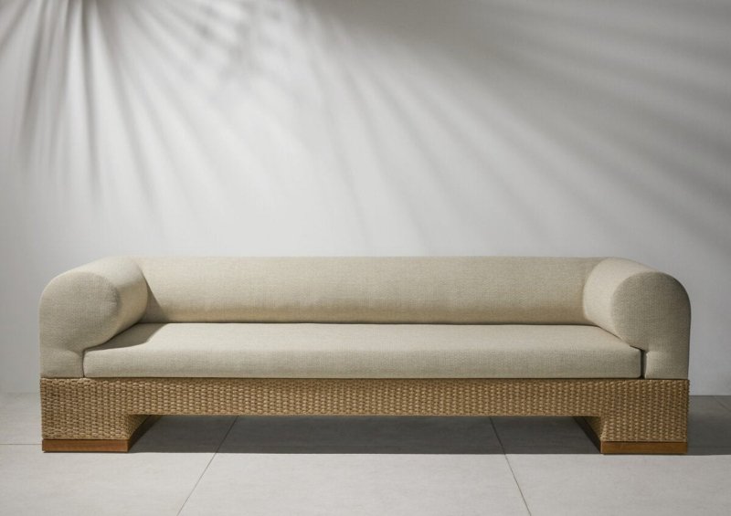 Designer Handmade Wooden Outdoor Sofa Sofa - Bone Inlay Furnitures