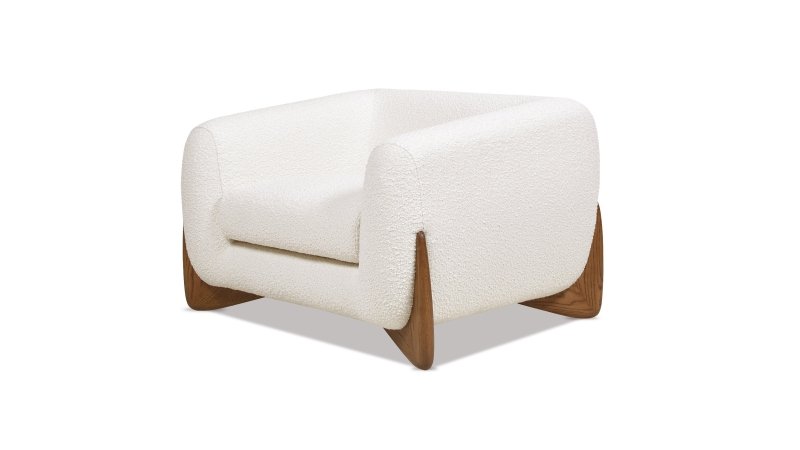 Designer Single Seater Crosby Occasional Armchair in Raw Sugar Chair - Bone Inlay Furnitures