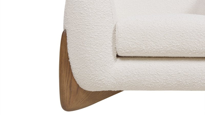 Designer Single Seater Crosby Occasional Armchair in Raw Sugar Chair - Bone Inlay Furnitures