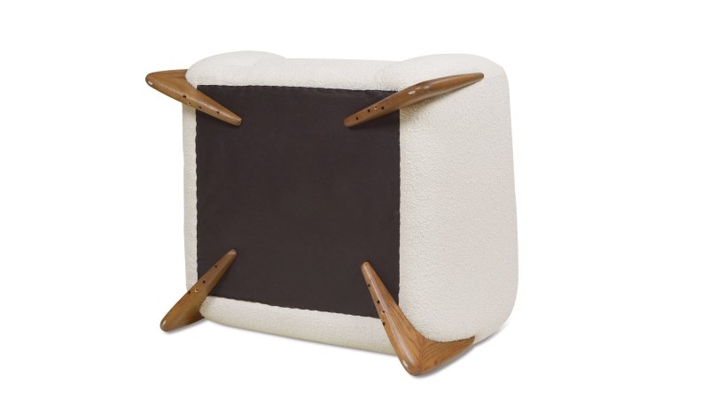 Designer Single Seater Crosby Occasional Armchair in Raw Sugar Chair - Bone Inlay Furnitures