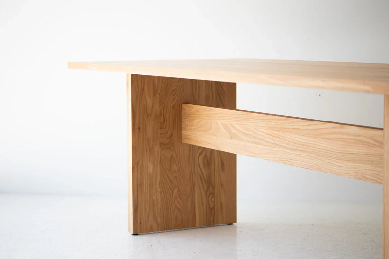 Elegant Handcrafted Modern Solid Teak Wood Dining Table Dining table - Bone Inlay Furnitures