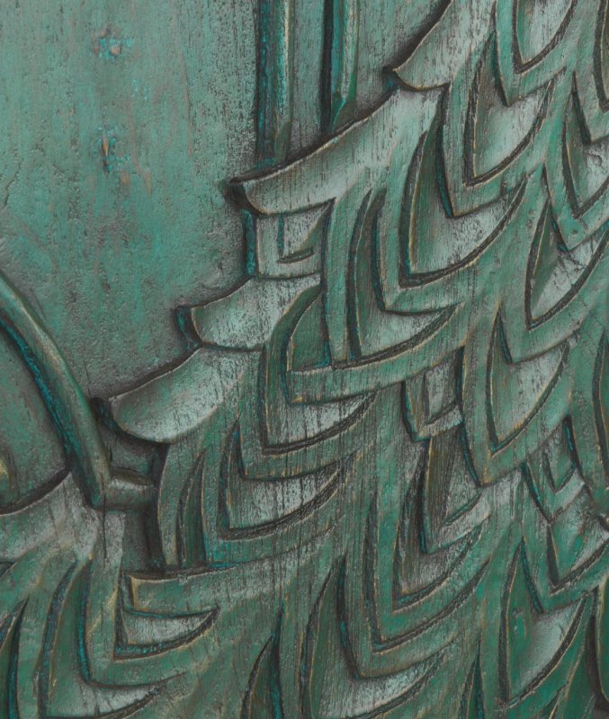 Extra Large Peacock Hand Carved Wood Armoire – Indian Wardrobe Closet with Spacious Shelves Armoire - Bone Inlay Furnitures