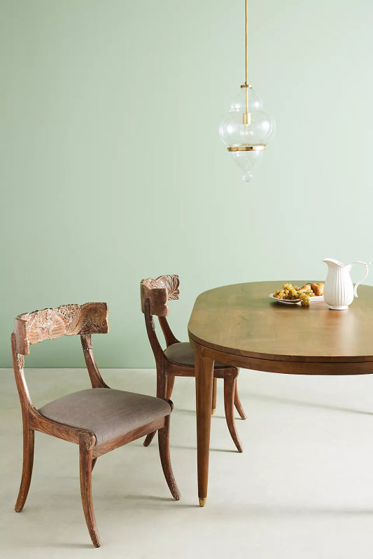 Hand Carved Fable Wooden Dining Chair | Indian Furniture Dining Chair - Bone Inlay Furnitures