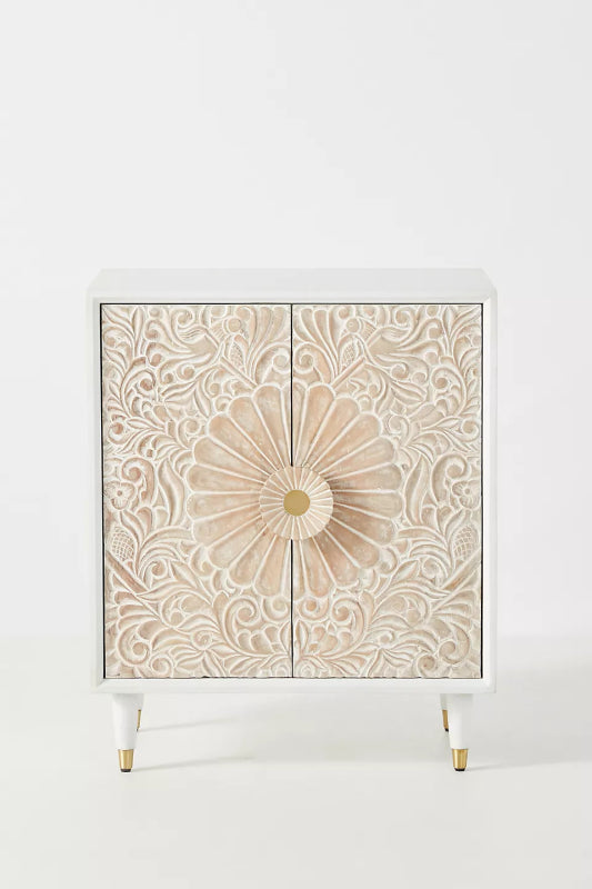 Hand Carved Gulliver Entryway Cabinet | Cabinetry Furniture Cabinet - Bone Inlay Furnitures