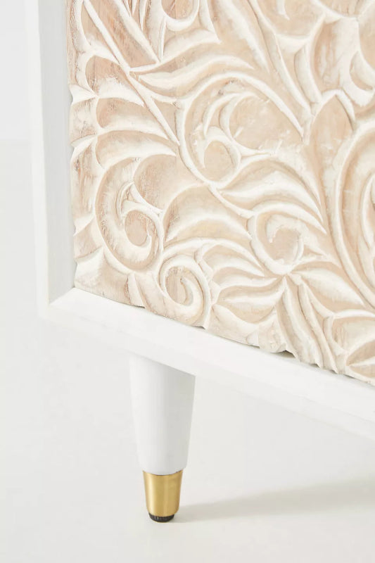 Hand Carved Gulliver Entryway Cabinet | Cabinetry Furniture Cabinet - Bone Inlay Furnitures