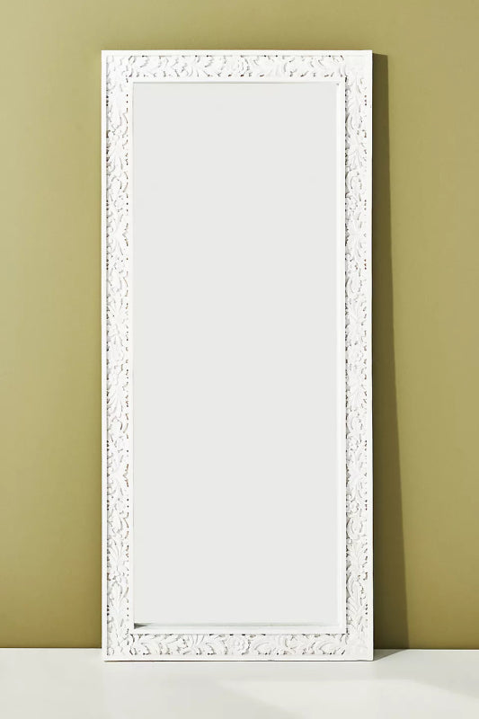 Hand Carved Lombok Mirror Frame | Bathroom Mirror Frame mirror frame - Bone Inlay Furnitures