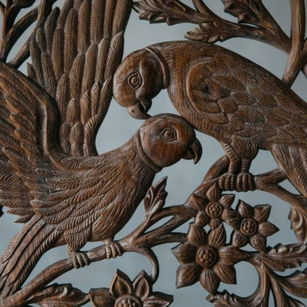hand Carved Parrot design dining chair