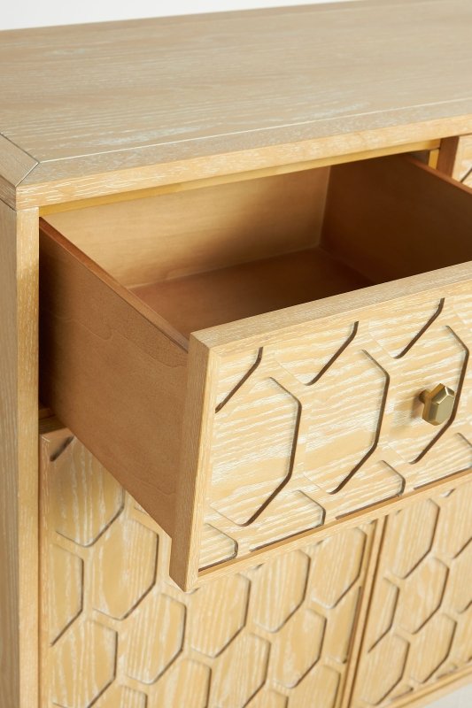 Hand Carved Textured Trellis Entryway Cabinet | Wooden Cabinetry Furniture Cabinet - Bone Inlay Furnitures