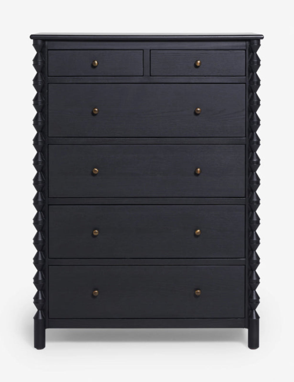 Hand-Crafted Black Solid Wood Tall Dresser | 6 Drawer Storage Chest Bone Inlay Furnitures Hand-Crafted Black Solid Wood Tall Dresser | 6 Drawer Storage Chest Bone Inlay Furnitures