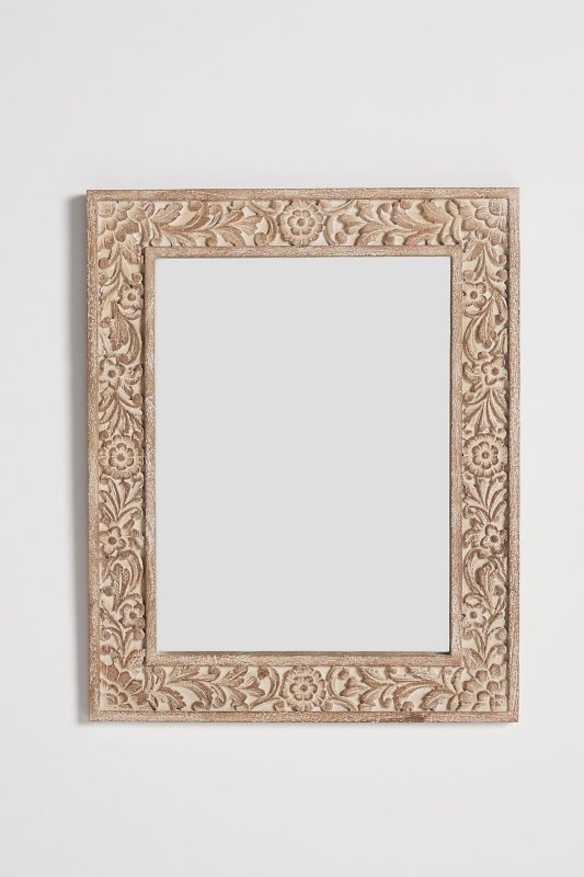 Handcarved Lombok Mirror Frame | Bathroom Mirror Frame mirror frame - Bone Inlay Furnitures