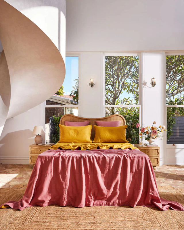 Handmade Cane Nightstand with Two Drawer Nightstand - Bone Inlay Furnitures