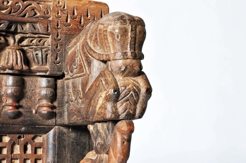 Handmade Carved Indian Damchiya Sideboard Solid Wood Chest Buffet & Sideboard - Bone Inlay Furnitures