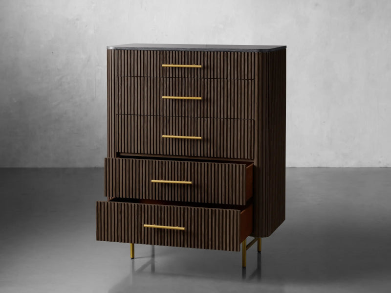 Handmade Designer Five Drawer Dresser chest of drawers - Bone Inlay Furnitures