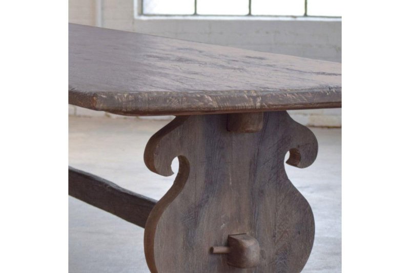 Handmade Indian Designer Wooden Rectangular Dining Table Dining Table - Bone Inlay Furnitures
