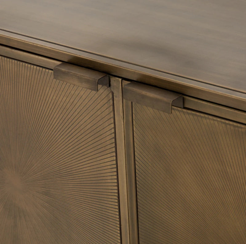 Handmade Stylish Embossed Metal Designer Sideboard Cabinet Buffet & Sideboard - Bone Inlay Furnitures