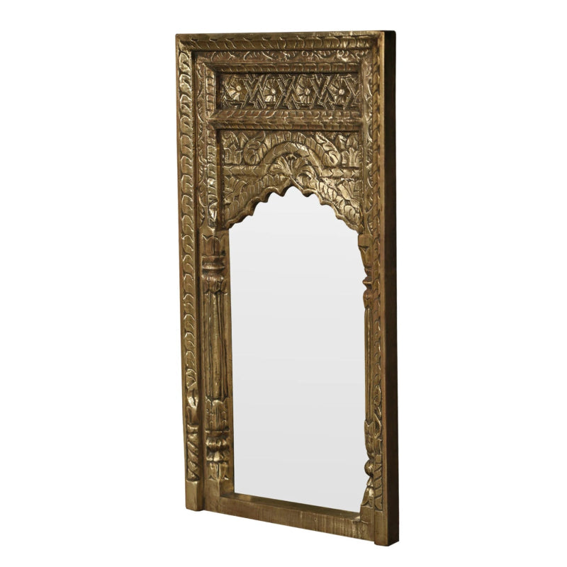 Handmade Wooden Antique Brass Metal Mirror Frame mirror frame - Bone Inlay Furnitures
