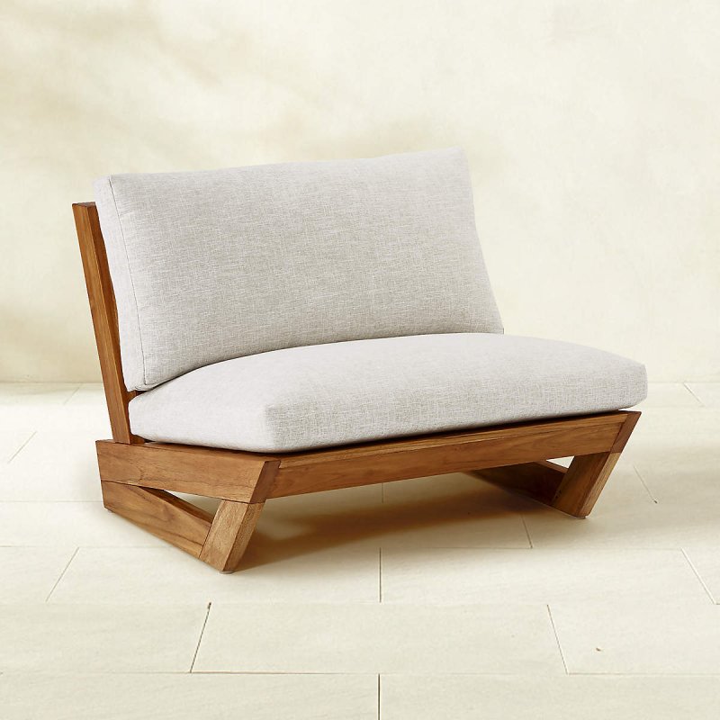 Handmade Wooden Sunset Outdoor Lounge Chair Lounge Chair - Bone Inlay Furnitures
