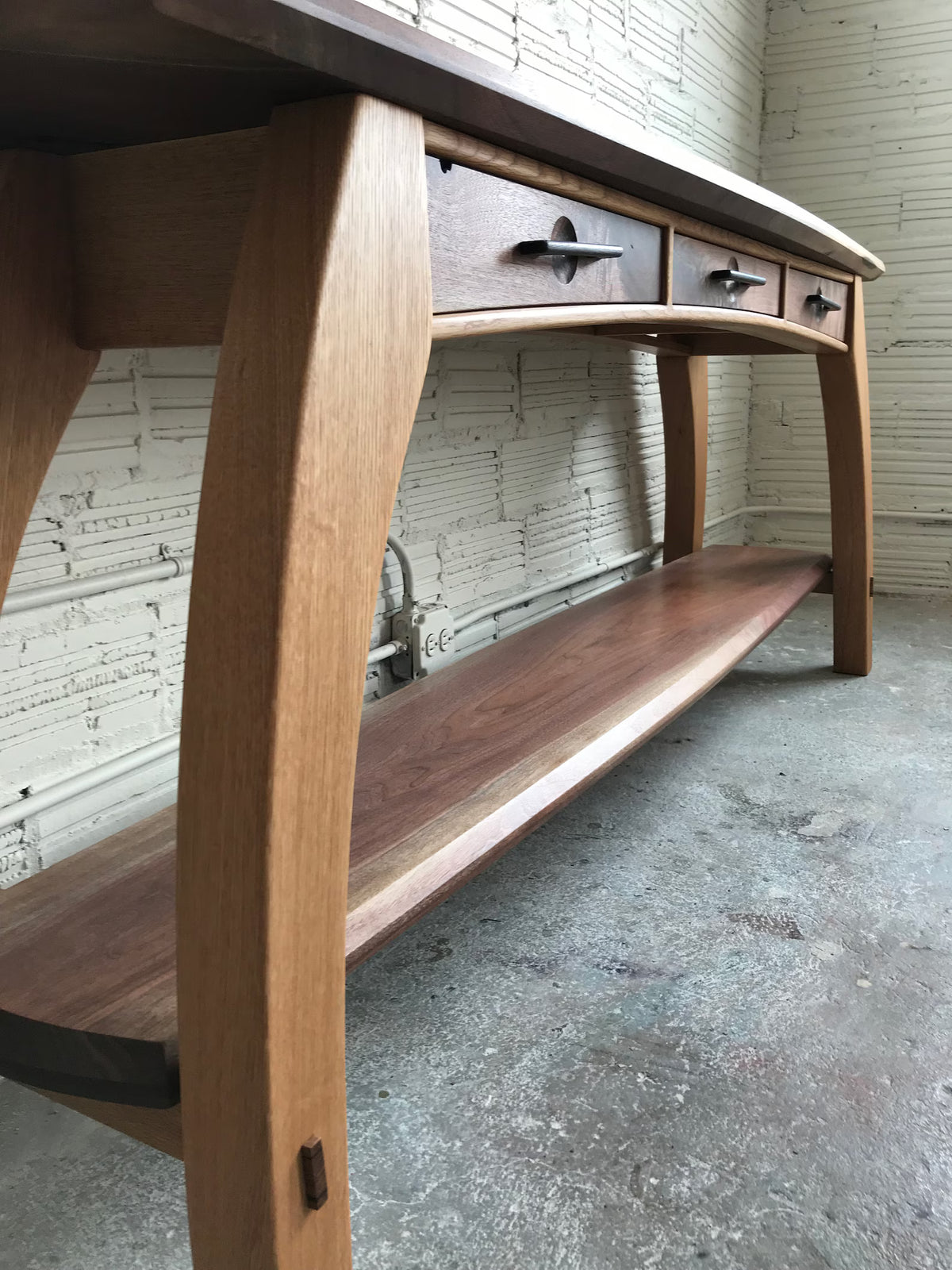 Wooden Media Console Table