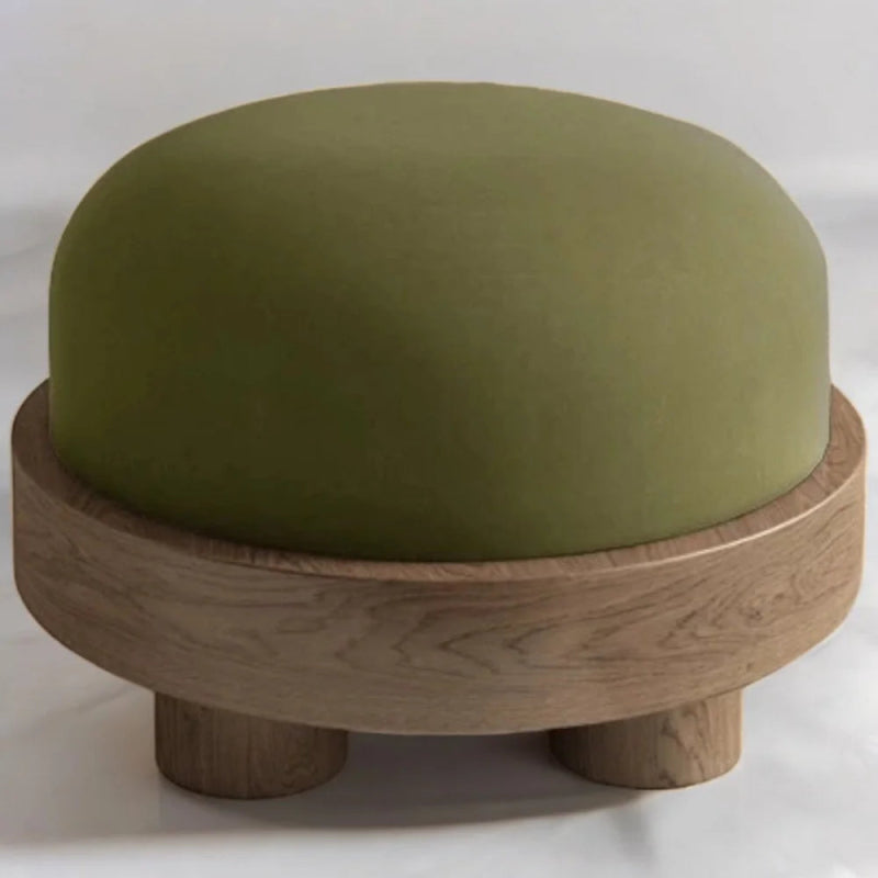 Minimalist Ottoman - Wood - Green - Gray - 4 Styles Available Ottoman - Bone Inlay Furnitures
