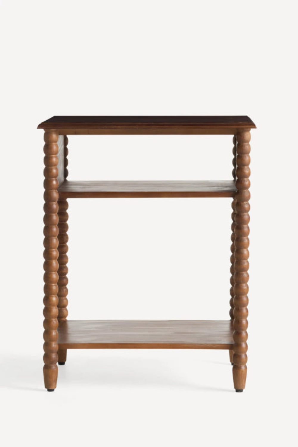 Modern Hand - Crafted Wooden Bobbin Legs Side Table Bedside Table - Bone Inlay Furnitures