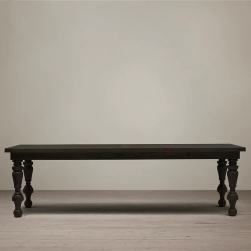 Modern Wooden Rectangle Dining Table with four Legs for Restaurant dining table - Bone Inlay Furnitures