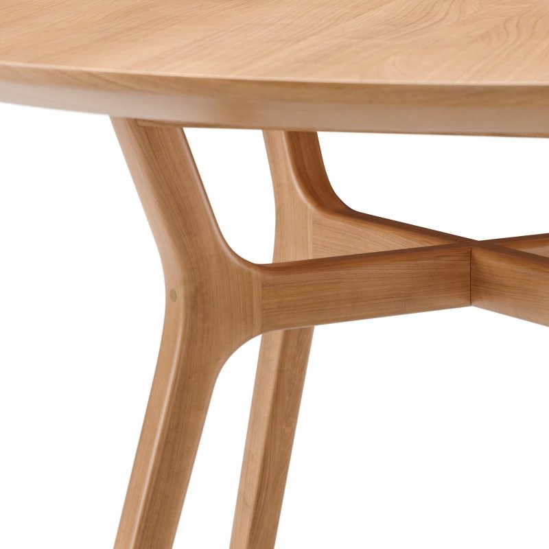 Natural Color Solid Wood Designer Dining Table Dining Table - Bone Inlay Furnitures