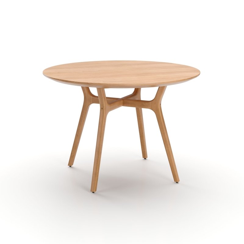 Natural Color Solid Wood Designer Dining Table Dining Table - Bone Inlay Furnitures