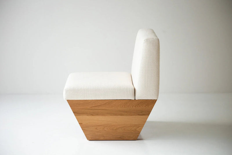 Unique Handmade Modern Lotus Upholstered Wooden Side Chair Chair - Bone Inlay Furnitures