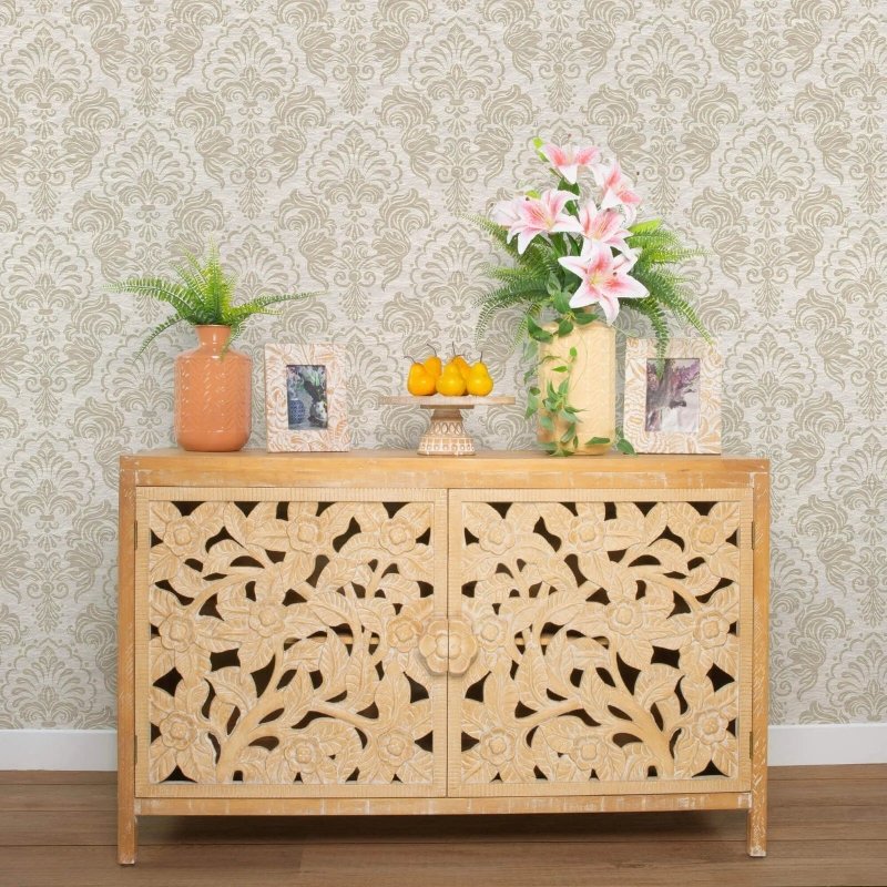 Vintage Style Medium Credenza Sideboard - Bone Inlay Furnitures