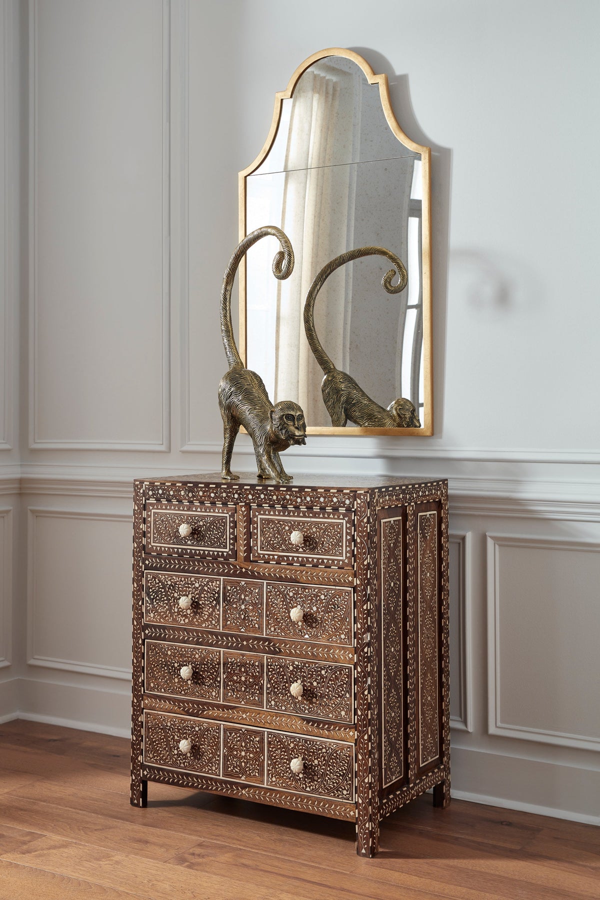 Luxury Handmade teak wood and inlay Dresser