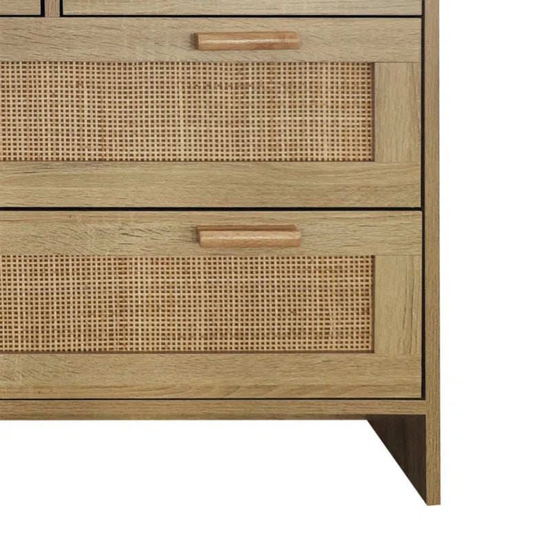 Wooden Handmade Cane Designer Four Drawer Dresser chest of drawers - Bone Inlay Furnitures