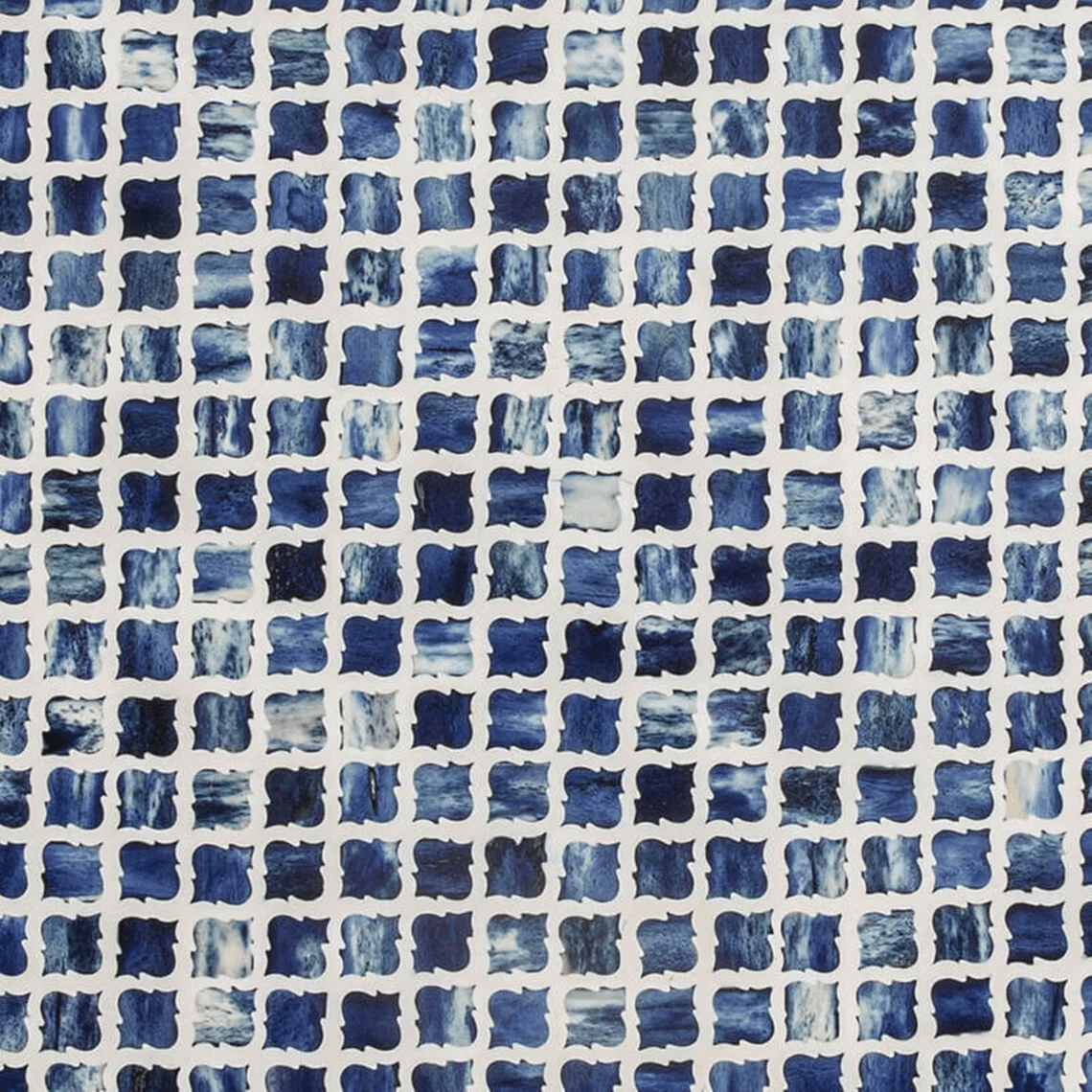 Handmade Bone Inlay Round Coffee Table Blue Color | Hand Crafted Center Table Coffee Table - Bone Inlay Furnitures