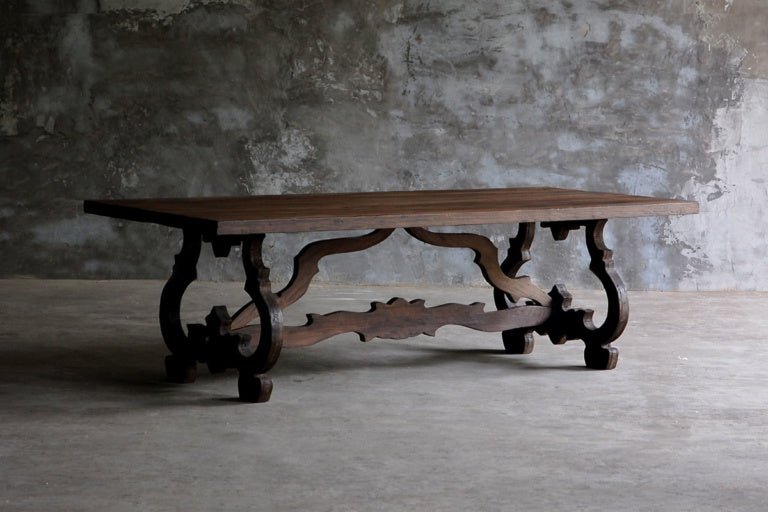 Handmade Hand carved Black Rectangular Dining Table | Large Wooden Dining Table Dining Table - Bone Inlay Furnitures