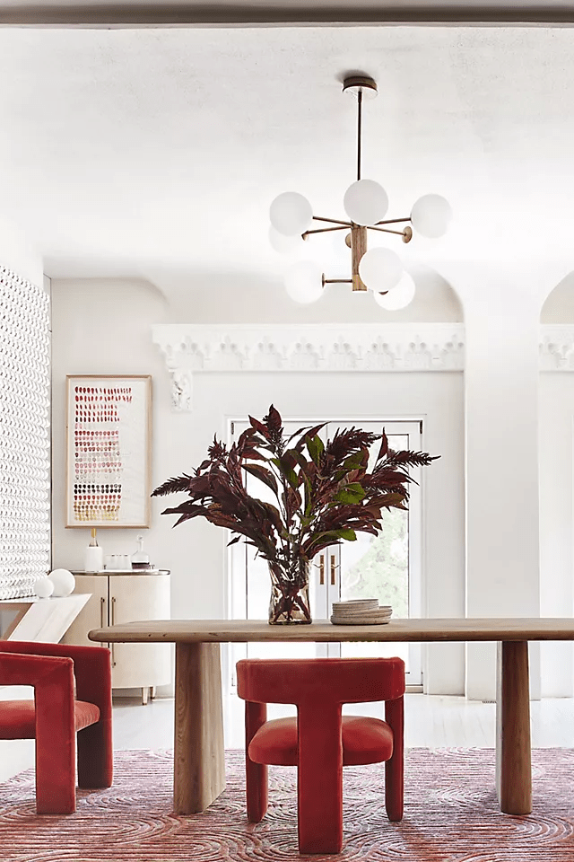 Handmade Kalle Sculptural Dining Table | Hand-carved Wooden Dining Table in Black Color Dining Bench - Bone Inlay Furnitures