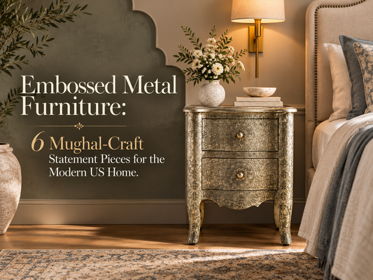 Embossed Metal Furniture: 6 Mughal-Craft Statement Pieces for the Modern US Home