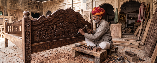 Behind the Chisel: The Artistry & Soul of a Hand-Carved Wood Bed