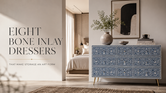 Eight Bone Inlay Dressers That Make Storage an Art Form