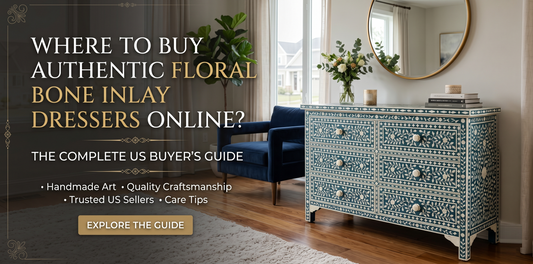 Where to Buy Authentic Floral Bone Inlay Dressers Online