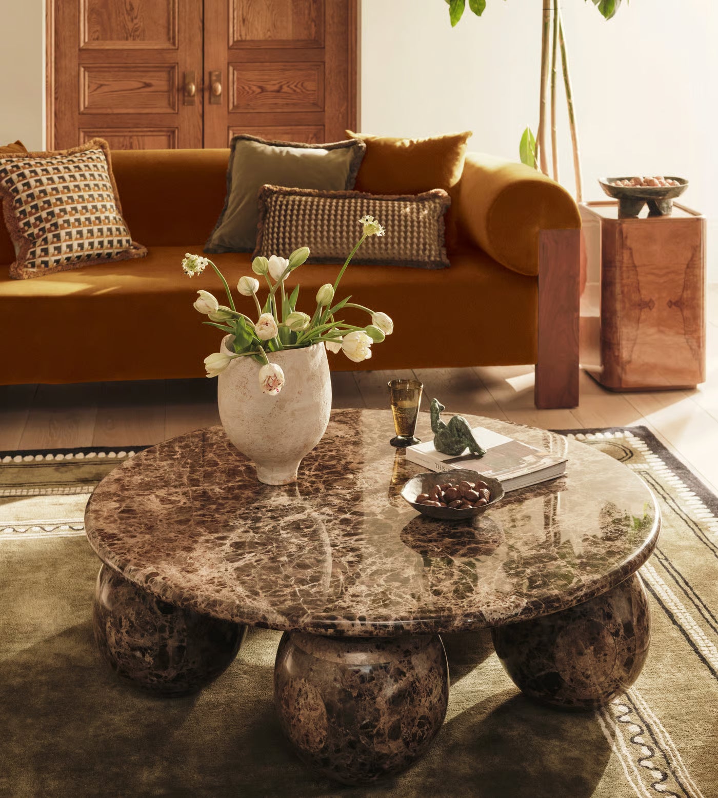 Handmade Designer Solid Wooden Elden Three - Seater Sofa