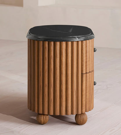 Designer Solid Wooden Bedside Nightstand Table 