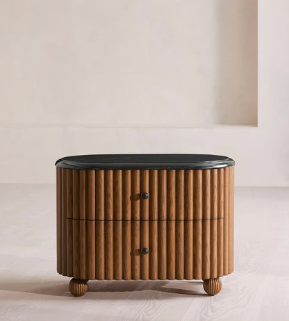 Designer Solid Wooden Bedside Nightstand Table 